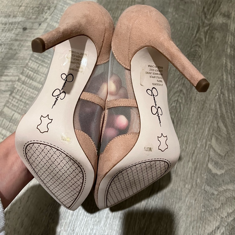 Jessica Simpson Ballet Blush Prescanta Heels Size 7 - Picture 3 of 4